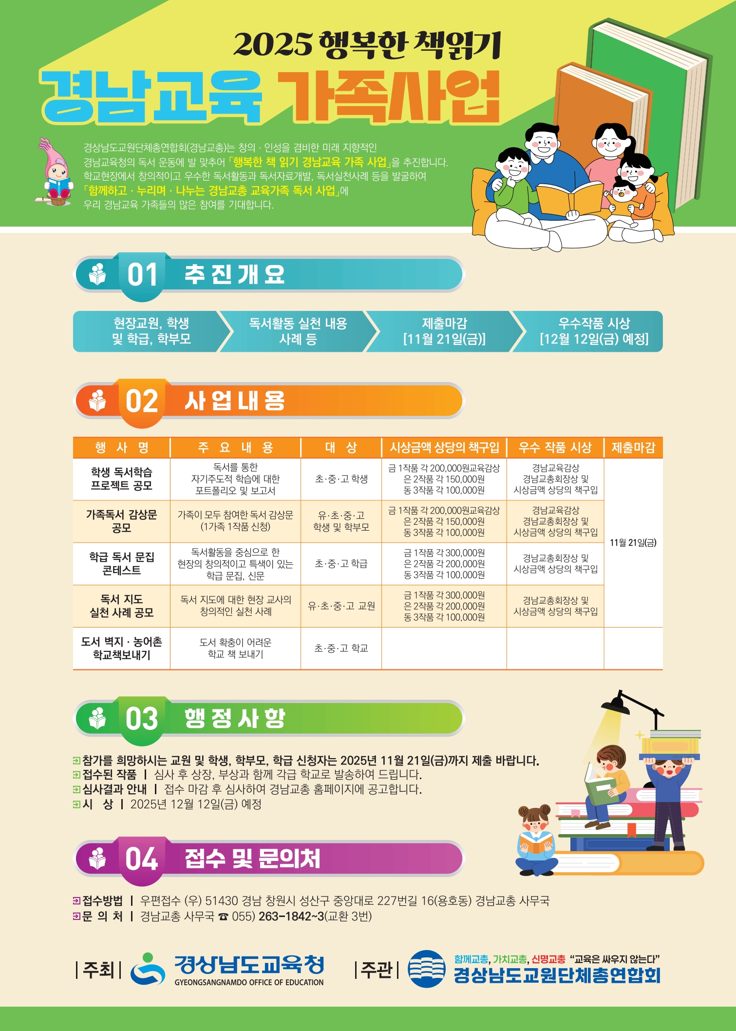 경상남도교육청 중등교육과_[붙임3]2025행복한 책 읽기 경남교육 가족 사업 포스터.jpg